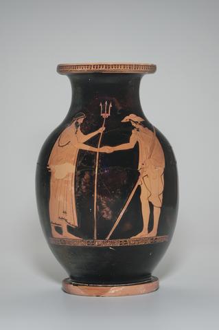 Painter of the Yale Oinochoe (name vase), Oinochoe showing Poseidon and Theseus, ca. 470–460 B.C.