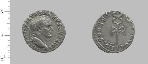 Vespasian, Emperor of Rome, Denarius of Vespasian, Emperor of Rome from "o", 76