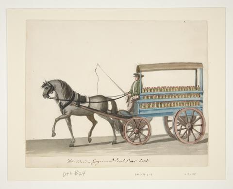 Nicolino Calyo, The Mead, Ginger & Rootbeer Cart, ca. 1840