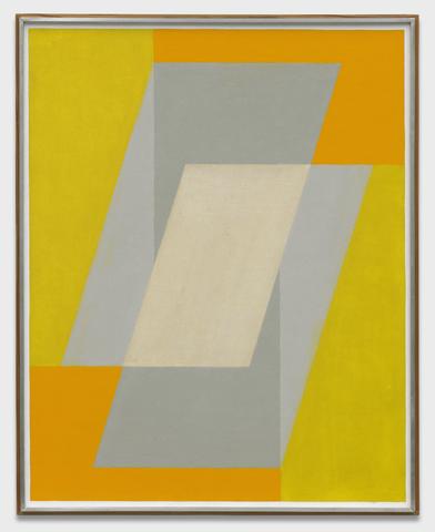 Josef Albers, Oblique White, Grays, Yellow, 1949