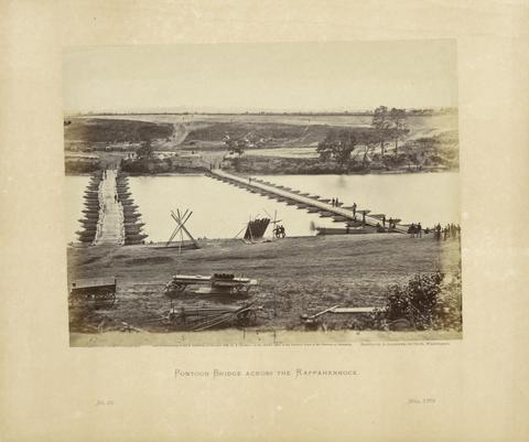 Timothy O'Sullivan, Pontoon Bridge across the Rappahannock, plate 32 from Gardner's Photographic Sketch Book of the War, 1863