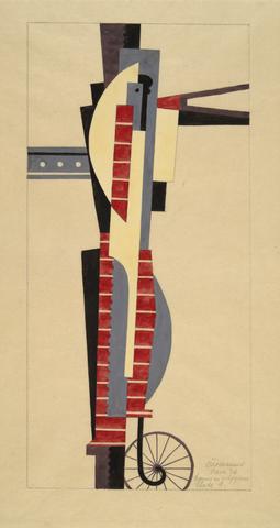 Otto Gustaf Carlsund, Homme au mégaphone, Etude I (Man with Megaphone I), 1926