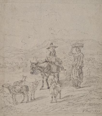 Matthys van den Bergh, Farmers going to market, 1676