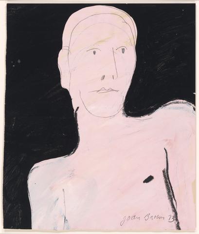 Joan Brown, Portrait in Pink and Black, 1973