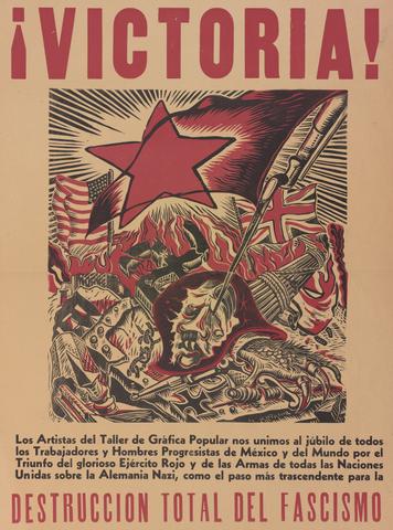 Ángel Bracho, ¡Victoria! . . . Destrucción total del fascismo (Victory! . . . Total Destruction of Fascism), 1945
