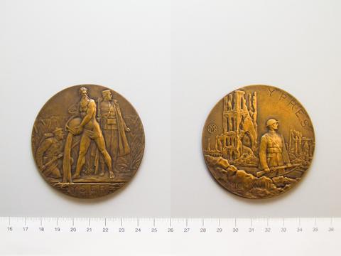 Charles Samuel, Belgian Medal Commemorating the Battles of the Yser and Ypres, 1918–24