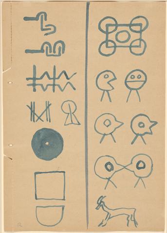 A. R. Penck, Untitled (309F) (sixth in a series of six), ca. 1969–1971