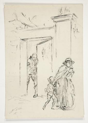 Edwin Austin Abbey, Study for .1208 - illustration for Oliver Goldsmith's The Deserted Village (London and New York: 1902), 1891