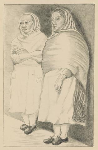 Unknown, Untitled [Two peasant women], mid-20th century