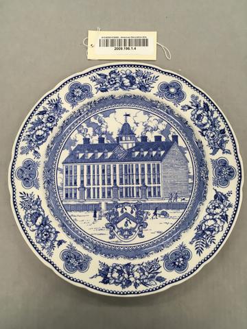 Wedgwood, Plate with view of Yale College, first issued 1931