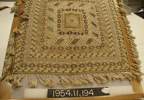 Unknown, Square of embroidered linen, 19th century