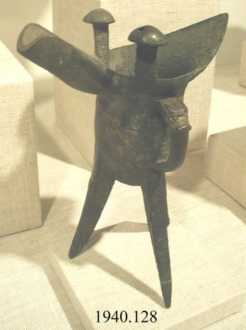 Unknown, Wine vessel (jue), 12th century B.C.E.