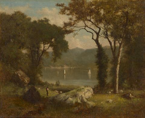 George Inness, Romantic Landscape, about 1858–60