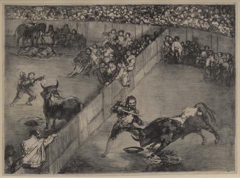 Francisco Goya, Bullfight in a Divided Ring, 1825
