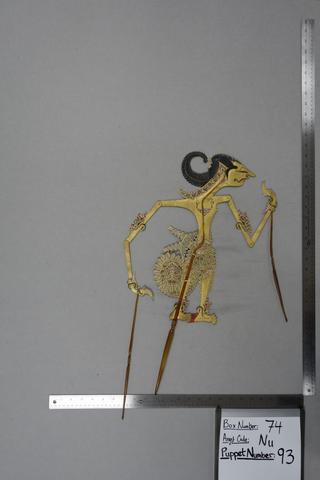 Ki Kertiwanda, Shadow Puppet (Wayang Kulit) of Nakula, from the set Kyai Nugroho, 1913