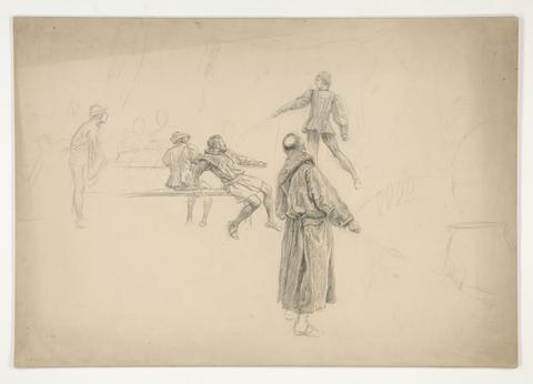 Edwin Austin Abbey, Figure drawing, late-19th century