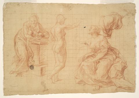 Pompeo Girolamo Batoni, Studies for "Hercules at the Crossroads" and for the "Nativity", ca. 1748