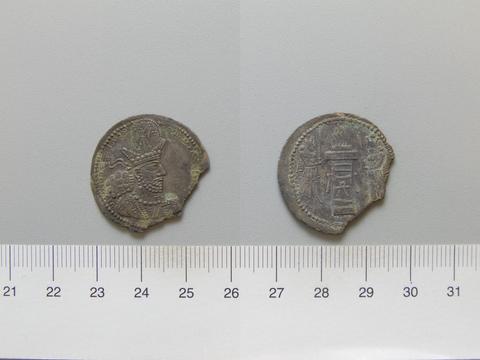 Shapur II, Sassanian King A.D. 309-379,  Drachm of Shapur II, Sassanian King from Persia, 309–79