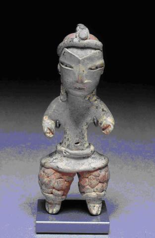 Unknown, Standing female figurine with skirt and pellet leg coverings, 1300–800 B.C.