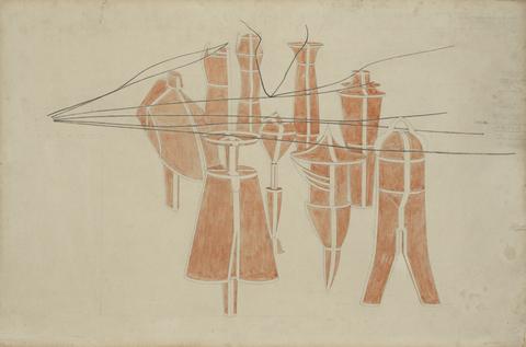 Marcel Duchamp, Cimitière des uniformes et livrées, No. 2 (Cemetery of Uniforms and Liveries, No. 2) [The Bachelors and Nine Malic Moulds], 1914