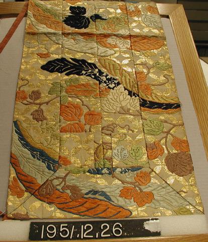 Unknown, Priest's Stole with Phoenix Feathers and Paulownia Leaves, Early 18th century