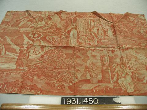 Unknown, Length of printed cotton, "Scene from a Romance", ca. 1820