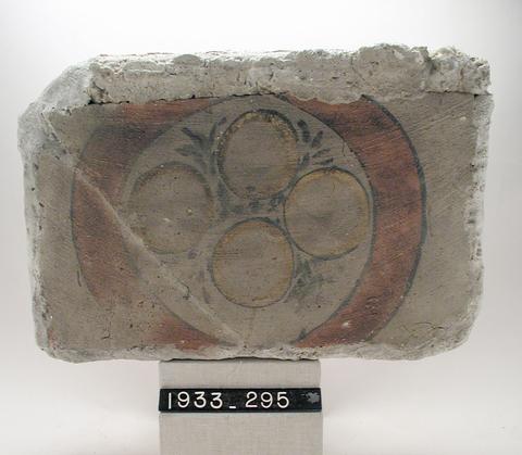 Unknown, Painted Tile with Oranges (?) Inside Circle, ca. A.D. 200–256