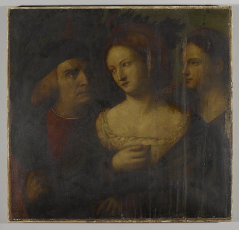 Jacopo il Vecchio Palma, Venetian Nobleman and Two Women, ca. 1520–30