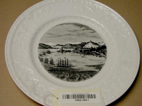 Shenango Pottery Company, Plate:The United States Squadron Before Algiers, 1933