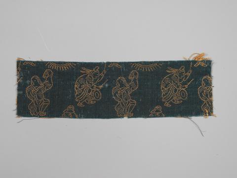 Unknown, Textile Fragment with a Dancer and a Drummer, 1615–1868