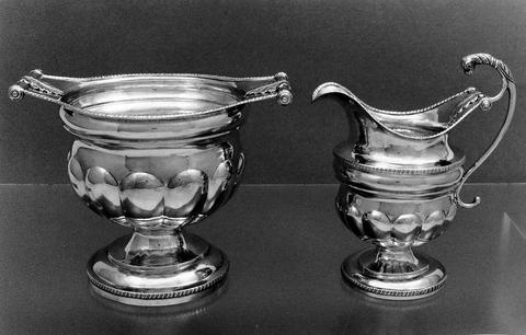 John McMullin, Sugar bowl and creamer set, 1810–20