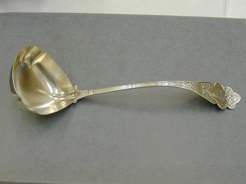 Wood and Hughes, Soup Ladle, "Murillo" Pattern, ca. 1875