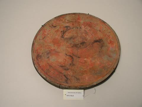Unknown, Gray Plate with Red and Black Design, 3rd–6th century