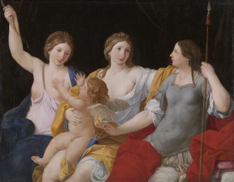 Giovanni Andrea Sirani, Venus, Juno, and Minerva, with Cupid, ca. 1650
