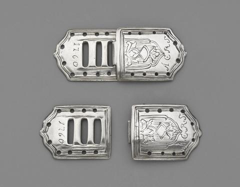 Philip Syng, Jr., Pair of two-part buckles, about 1760