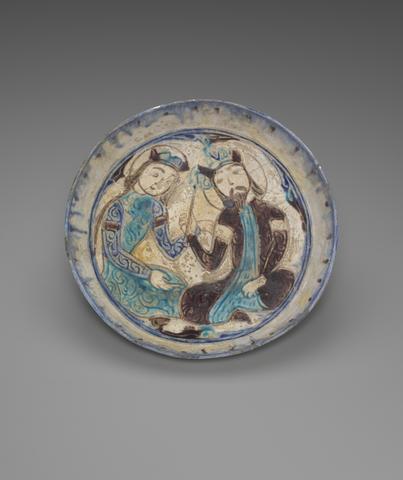 Unknown, Bowl with Two Seated Figures, 12th century