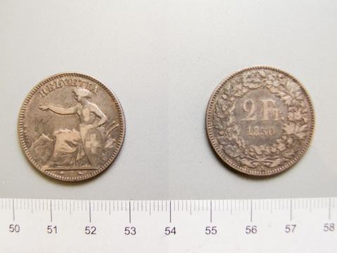 Paris, 2 Francs from Paris, 1850