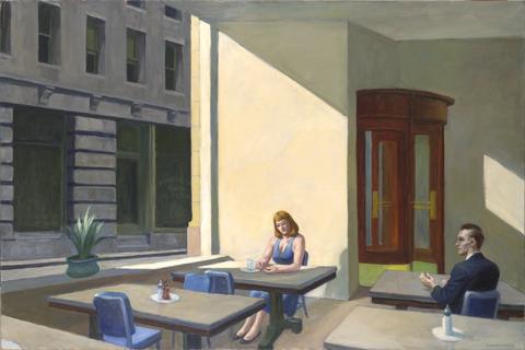 Edward Hopper, Sunlight in a Cafeteria, 1958