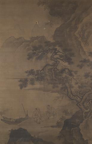 Traditional attribution to: Ma Yuan, Fishermen in Conversation, late 15th–early 16th century