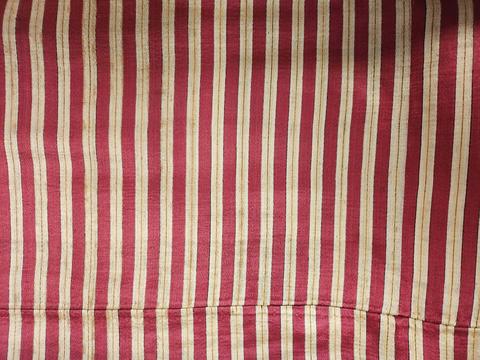 Unknown, Red and gold striped silk, ca. 1785