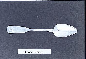 S. and T., Two teaspoons, ca. 1820