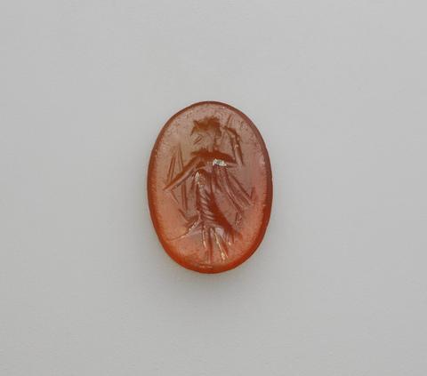 Carved Intaglio Gemstone with standing figure of Artemis, 1st–2nd century A.D.