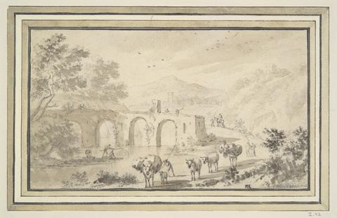 Hendrik van der Straaten, Bridge in Italy, 17th century