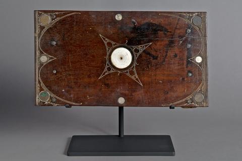 Engraved Board with Shells and Coins, 19th century
