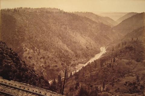 Carleton E. Watkins, Cape Horn and American River and Cañon, 1867, printed ca. 1870