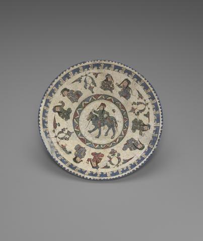 Unknown, Bowl with an Equestrian and Four Pairs of Seated Figures, late 12th–early 13th century
