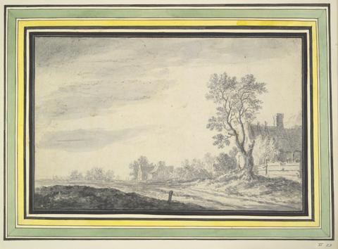 Unknown, Country road with farm buildings, 17th century