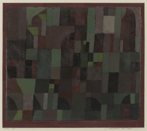 Paul Klee, Red/Green Architecture (yellow/violet gradation), 1922
