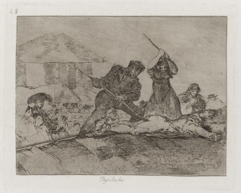 Francisco Goya, Populacho (Rabble), Plate 28 from Los desastres de la guerra (The Disasters of War), 1863