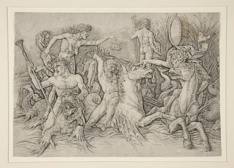 Andrea Mantegna, Battle of the Sea Gods (left half), 15th century